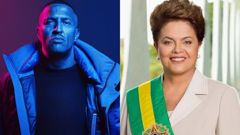 Mano Brown (à esqu.) e Dilma (à dir.) - Divulgação