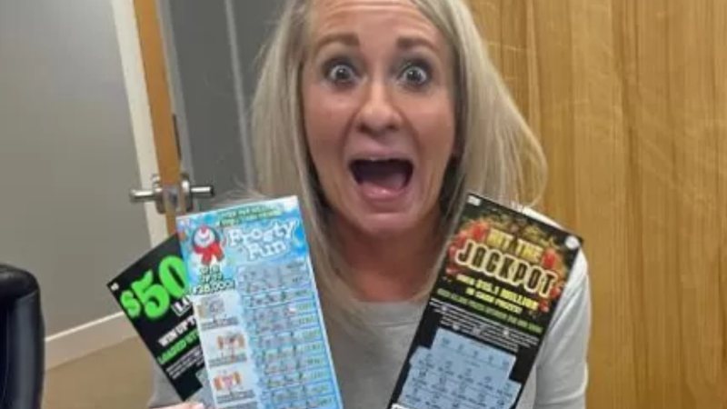 Registro da vencedora com o grande prêmio - Kentucky Lottery