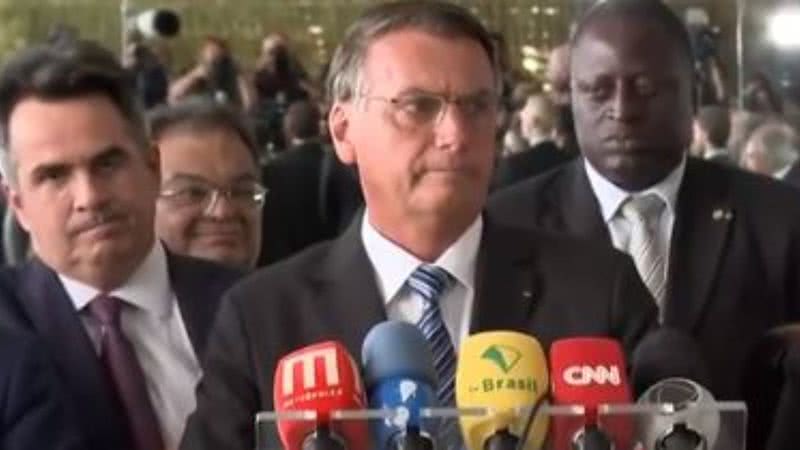Imagem de Bolsonaro durante o discurso - Reprodução / Vídeo / G1