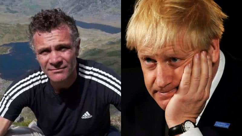 O jornalista Dom Phillips e o primeiro-ministro do Reino Unido, Boris Johnson - Divulgação/ Arquivo Pessoal / Getty Images