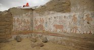 Paredes da tumba encontrada - Ministério do Turismo e Antiguidades do Egito, via Facebook