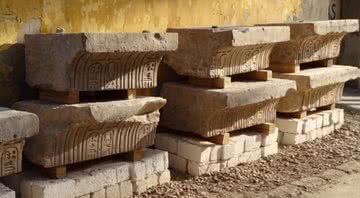 Restos do antigo templo - Divulgação/Museu Egípcio de Barcelona