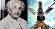 Imagens de Albert Einstein e do telescópio Hubble - Getty Images/ Domínio Público