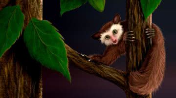Reprodução/Biodiversity Institute/Museu de História Natural/Kristen Tietjen - Ilustração do primata Ekgmowechashala