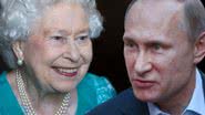 Elizabeth II em montagem com Putin - Getty Images
