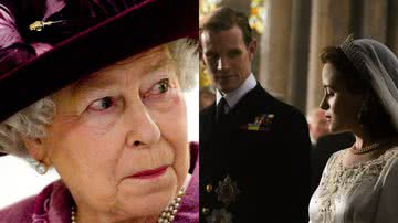 A rainha Elizabeth II em 2010 - Getty Images e Divulgação/Netflix