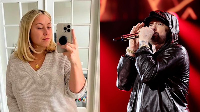 Alaina Scott e o pai, o cantor Eminem - Reprodução / Instagram e Getty Images