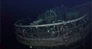 O navio Endurance naufragado no oceano Antártico - Divulgação / YouTube / Evening Standard