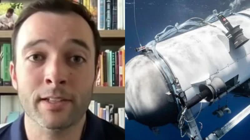 John Paschall, enteado de explorador, e o submarino que implodiu no oceano - Reprodução/Vídeo e Reprodução/OceanGate