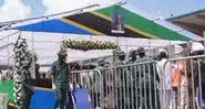 Imagem do enterro de John Magufuli, ex-presidente da Tanzânia - Divulgação/Youtube/África News