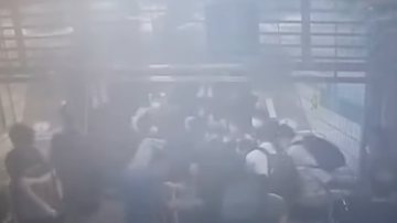 Acidente causado na escada rolante de estação de trem - Reprodução/Vídeo