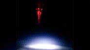 Sprite vermelho encontrado por Andreas Mogensen - Reprodução / Agência Espacial Europeia (ESA)