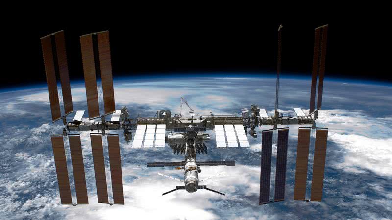 Fotografia da estação espacial ISS, da Nasa