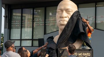 Inauguração da estátua em homenagem a George Floyd, em Nova York - Getty Images