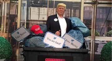 Estátua de Trump no lixo - Divulgação/Instagram