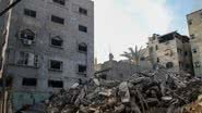 Fotografia da cidade de Gaza durante conflito - Getty Images