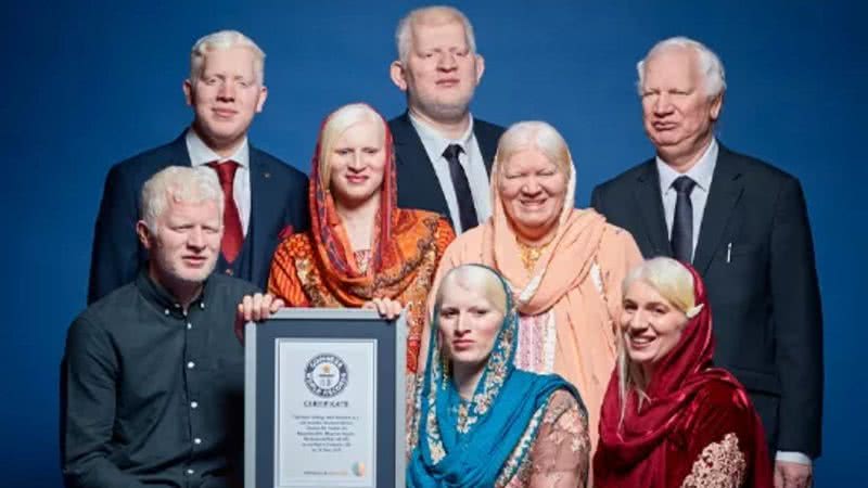 A família Coventry, que bateu o recorde do Guiness Book - Divulgação/Guiness World Records