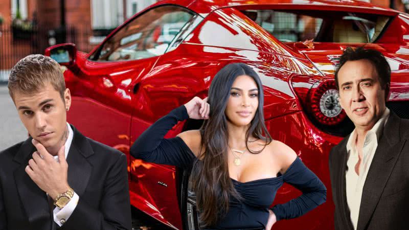 Justin Bieber, Kim Kardashian e Nicolas Cage em montagem - Getty Images e Pixabay