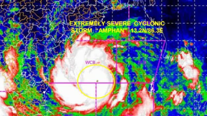 Imagens por satélite do furacão Amphan - Divulgação