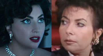Lady Gaga em "House Of Guggi" e a ex-socialite Patrizia Reggiani - Divulgação/Youtube/RAI e Divulgação/Youtube