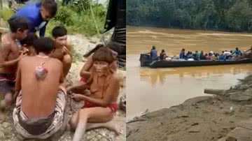 Cenas de vídeos gravados por garimpeiros pedindo socorro na Terra Yanomami - Reprodução/Vídeo/YouTube