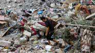Rastros das explosões em Gaza - Getty Images