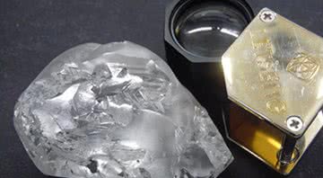 Imagem do diamante de 442 quilates que foi encontrado no Lesoto - Divulgação/ Gem Diamonds
