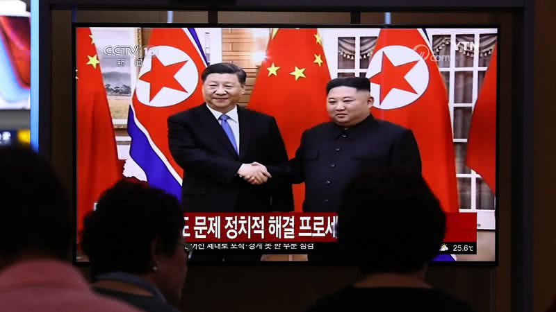 Xi Jinping em visita à Coreia do Norte em 2019 - Getty Images