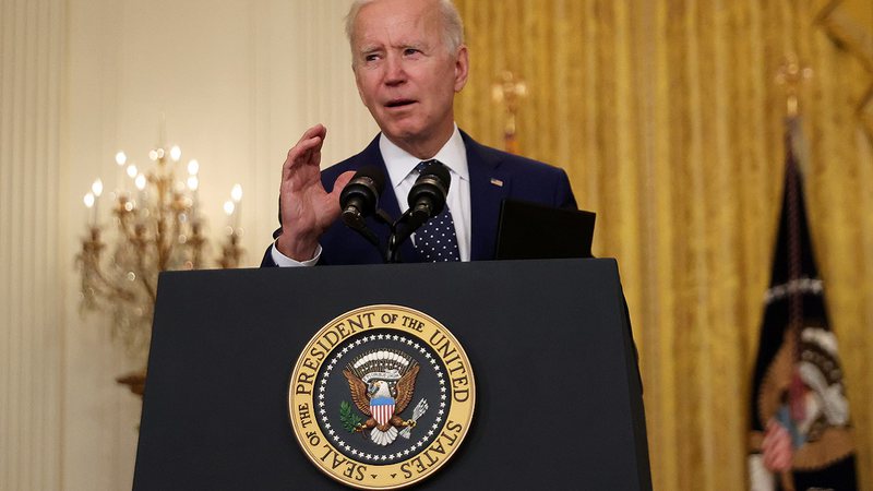 Joe Biden durante coletiva - Getty Images