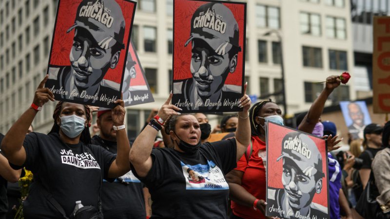 Manifestação em Minneapolis um ano após a morte de Floyd - Getty Images