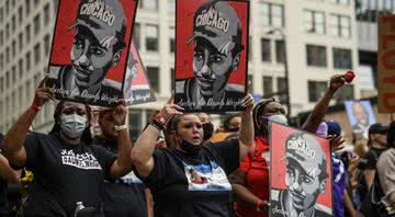 Manifestação em Minneapolis um ano após a morte de Floyd - Getty Images