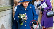 Rainha Elizabeth II usando uma bengala - Getty Images