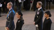 Harry e Meghan ao lado de William e Kate no funeral de Elizabeth II - Getty Images