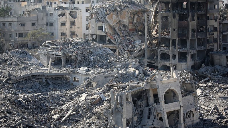 Escombros de construção em Gaza - Getty Images