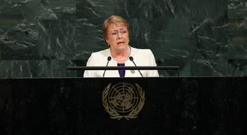 Michelle Bachelet durante discurso - Getty Images