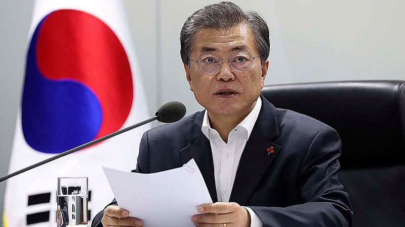 O presidente sul-coreano Moon Jae-in