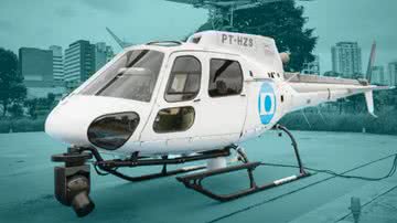 Imagem ilustra o helicóptero de reportagens da emissora, o Globocop - Divulgação / TV Globo