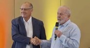 Alckmin e Lula em reunião entre diretorias do PSB e PT - Divulgação/ Reprodução/GloboNews