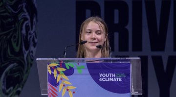 Greta Thunberg no evento - Getty Images