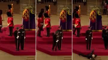 Guarda caindo durante velório de Elizabeth II - Reprodução/Video/YouTube