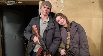 Yaryna Arieva e Sviatoslav Fursin, casal de ucranianos - Divulgação/ Yaryna Arieva