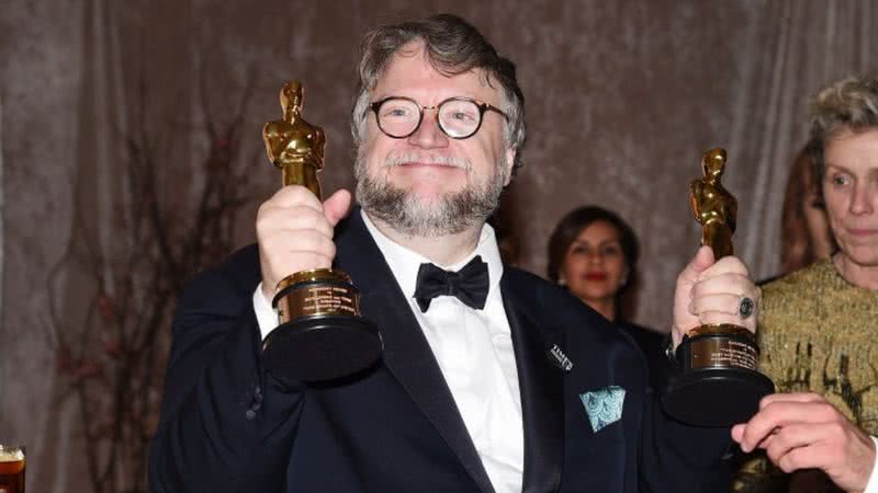 O diretor Guillermo del Toro no Oscar de 2018