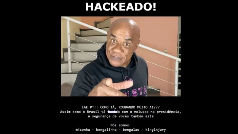 Página do site do PT depois do ataque hacker - Divulgação/UOL