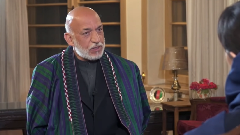 Hamid Karzai em entrevista para a emissora BBC (2021)