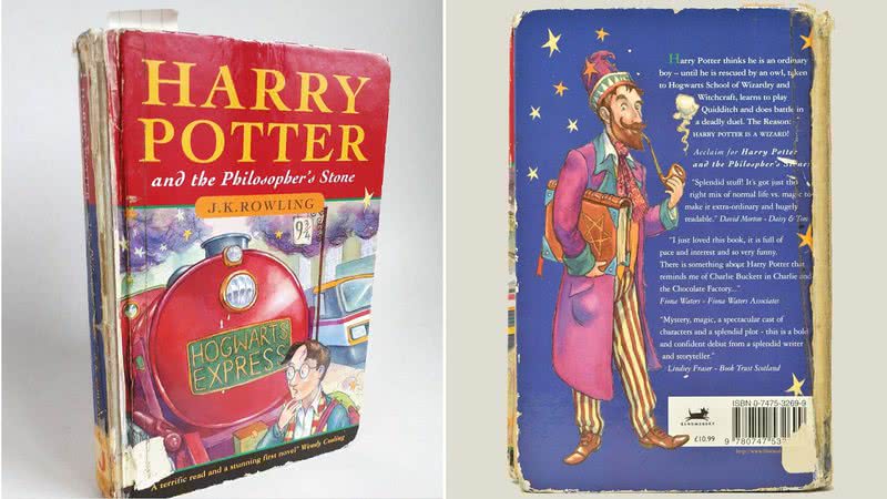 Edição de Harry Potter e a Pedra Filosofal que foi vendida em leilão - Richard Winterton Auctioneers