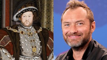 Henrique VIII (á esqu.) e o ator Jude Law (à dir.) - Domínio Público e Getty Images