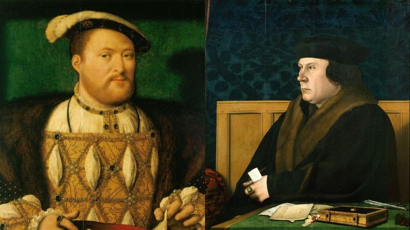 Rei Henrique VIII e Thomas Cromwell, respectivamente - Wikimedia Commons