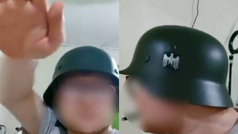 Homem fez saudação nazista em vídeo - Divulgação/Vídeo