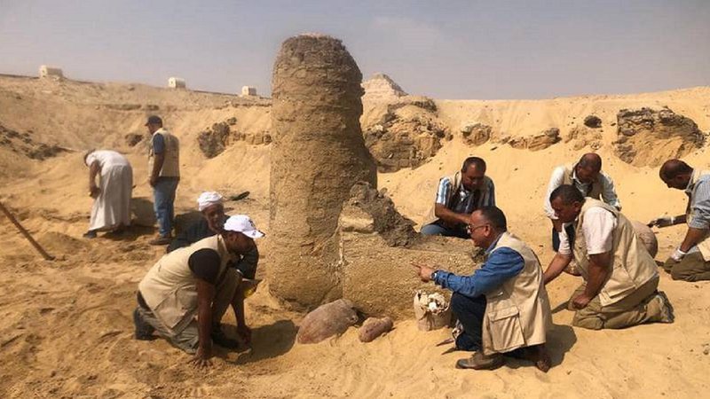 Escavações feitas em Saqqara - Divulgação/Ministério do Turismo e Antiguidades