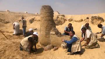 Escavações feitas em Saqqara - Divulgação/Ministério do Turismo e Antiguidades